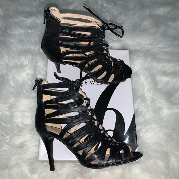 Nine West Shoes - Nine West black lace up high heel sandal